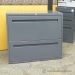 Teknion Grey 30" 2 Drawer Lateral File Cabinet, Locking